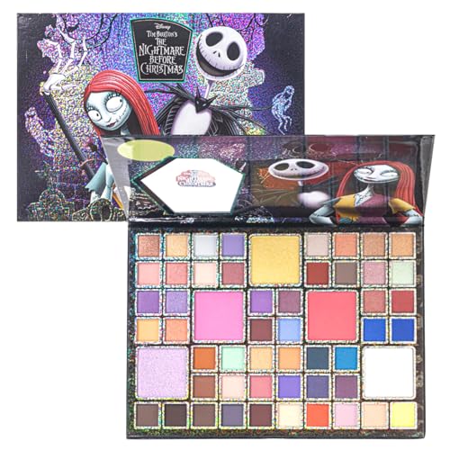 Nightmare Before Christmas Eyeshadow Palette - Multicolor, 50 Shades for Teens & Adults