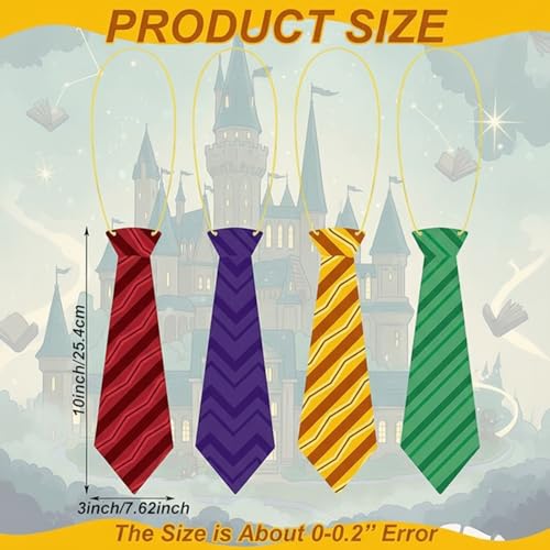 24-Piece Wizard Party Paper Tie Set for Event Decorations and Costumes
