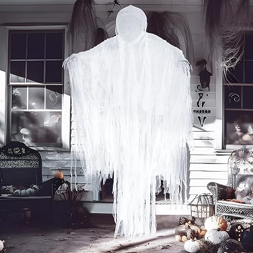 JOYIN White Hanging Grim Reaper Halloween Decoration - 63 Inch Outdoor Spooky Ghost