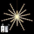 Yellow Hanging Starburst Light with Remote, 112 LEDs, 8 Modes - Garden & Party Decor