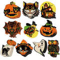 50Pcs Halloween Cardboard Cutouts Set for Party Decor, Home & Classroom