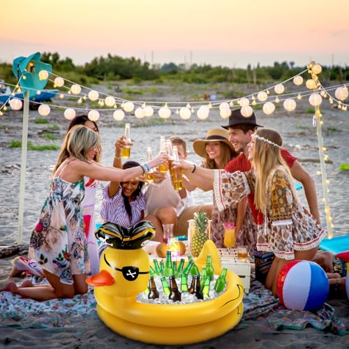 Inflatable Pirate Duck Cooler - Floating Beverage Cooler for Parties & Outdoor Events