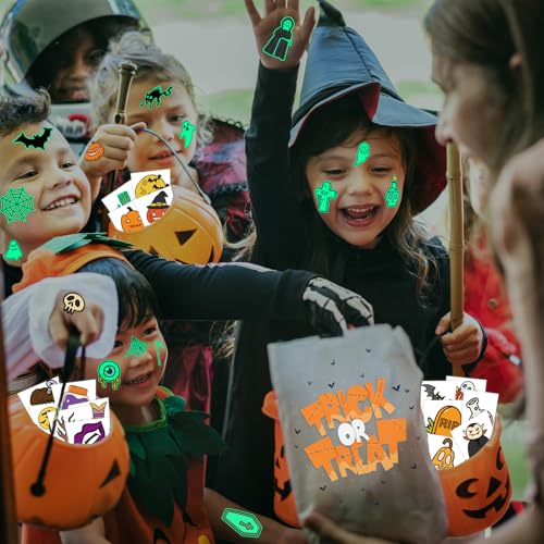 Winthrop 120 Pcs Glow in the Dark Halloween Temporary Tattoos - Halloween Variation