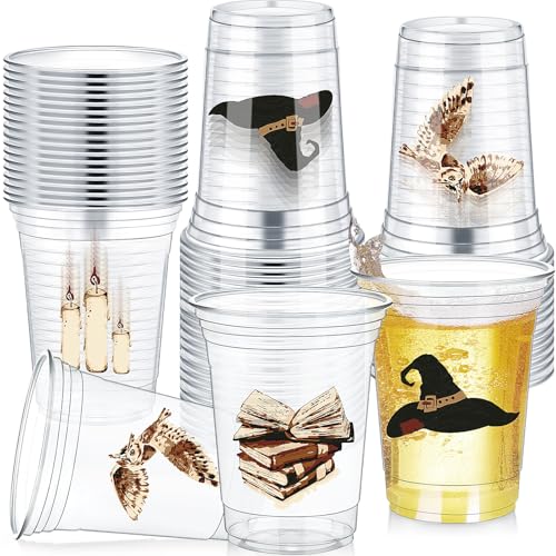 Magical Wizard Plastic Cups - 12 oz Disposable Party Cups, Set of 48