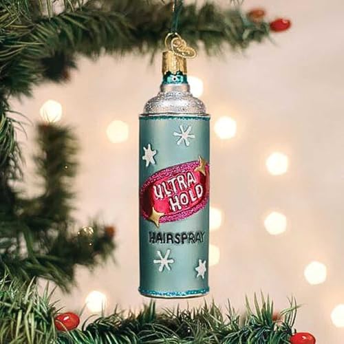 Hairspray Glass Ornament - Handcrafted Christmas Tree Decoration, Retro Beauty Collection