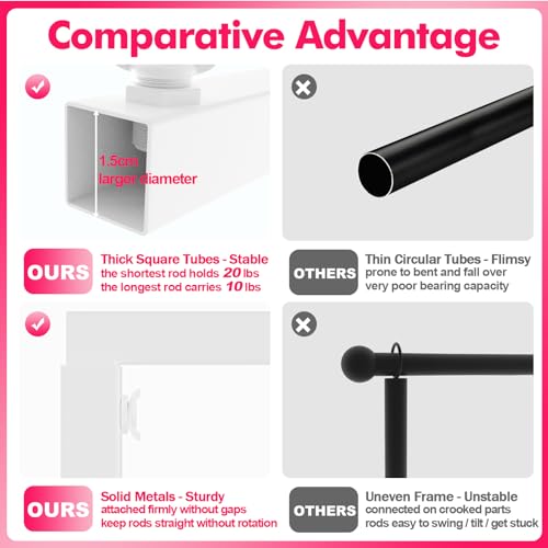 Adjustable Over The Table Arch Banner Stand with Clamps - White, 29-98 Inches