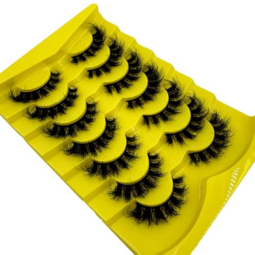 7 Pairs 3D Mink False Eyelashes Fluffy Natural Wispy Reusable Eye Makeup W3