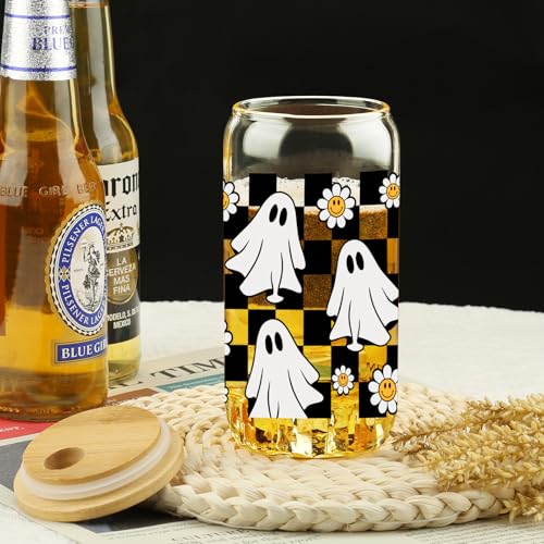 Halloween Ghost Cup Spooky Mug 16 oz Tumbler Glass - Variation: Spooky