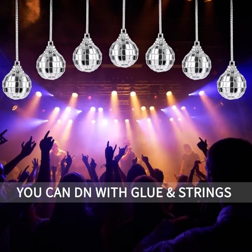 Mini Disco Balls 12-Pack - Silver 1.2 Inch Party Decorations