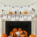 Halloween Ghost Banner Decorations Glittery Spook Garland for Haunted Houses & Parties