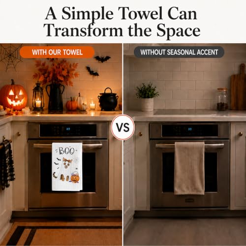 Bengal Cat Halloween Kitchen Towel - Funny Cat Lover Gift - 16x24 Inches