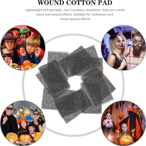 16-Pack Special Effects Makeup Sponges for Halloween & Cosplay - Scar, Wound, Stubble