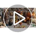 Halloween Decor Indoor Mantel Table Figurine - Orange Summerween Skeleton