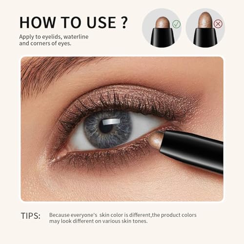 Green Shimmer Eyeshadow Stick - Brightening Matte & Shimmer Cream Eye Makeup