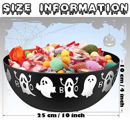 Black Ghost Halloween Candy Bowl Set - Trick or Treat Serving Bowls, 6 Pieces