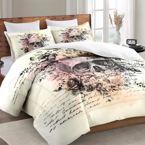 Gothic King Comforter Set - All Season Microfiber Bedding with Vibrant Digital Print - Multi 8