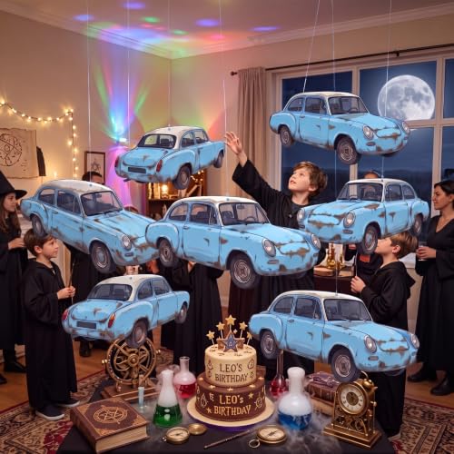Watersay Flying Blue Car Hanging Decorations - 15 Car Set, 11.8" - Wizard Party Supplies