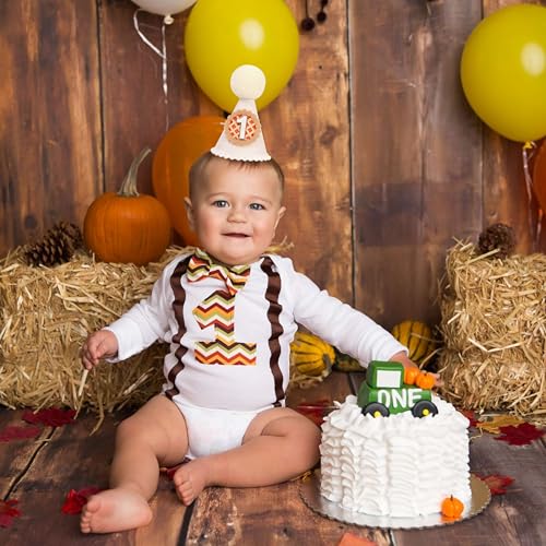 Pumpkin Pie First Birthday Hat - Fall Thanksgiving Party Decor, Rustic Kids Outfit Accessory