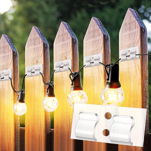15-Pack Outdoor String Light Clips - Clear, Waterproof, Easy Install