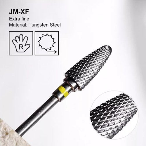 5PCS Nail Drill Bits, FORTMATE Multi-function Professional Tungsten Nail File Bits, 3/32 Inch Nail Art Tools for Acrylic Nails Tech,Manicure Pedicure Shapen Remove Tools