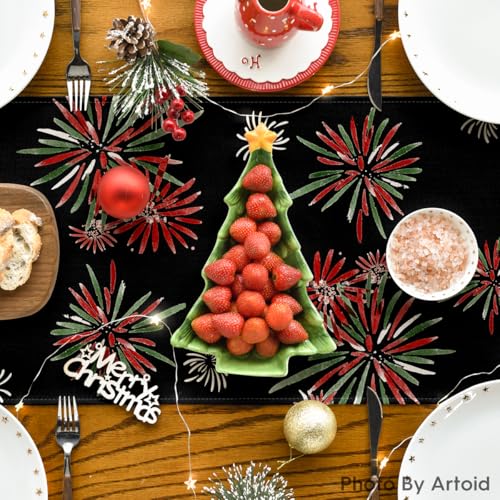 Happy New Year Champagne Table Runner 13x72 Inch - Festive Kitchen Dining Decor