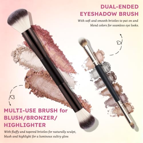 Baked Makeup Palette Set with Blush, Highlighter, Bronzer & Eye Shadows - Travel Friendly