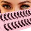 False Eyelashes 10 Pairs Pack - 3D Fluffy Russian D Curl Natural Look Black3