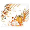 Disposable Paper Placemats Set - Thanksgiving Fall Pumpkin Style 1 - 50 Pack