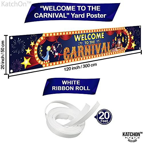 Carnival Welcome Banner 72x44 Inch - Party Backdrop & Outdoor Yard Decor