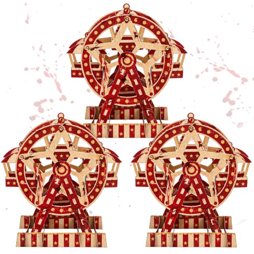 3 Sets Carnival Ferris Wheel Centerpiece Decorations - Retro Party Props