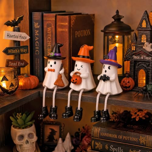 Halloween Ghost Decorations Set - Dangling Legs with Accessories, 3 Pcs - Variation: Halloween-Ghost