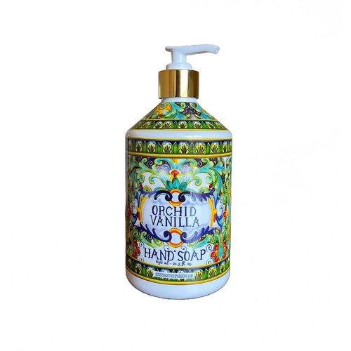 Home and Body Company Hand Soap, Villa Flora Collection – 16 fl oz Bottles, Assorted Scents (Sea Salt Verbena, Coconut Citrus, Orchid Vanilla, White Jasmine), Pack of 4 – Gift-Ready Set
