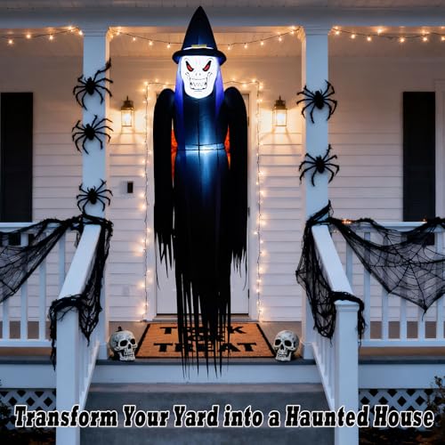 6FT Hanging Ghost Inflatable Halloween Decor with Built-in LEDs - Outdoor & Yard