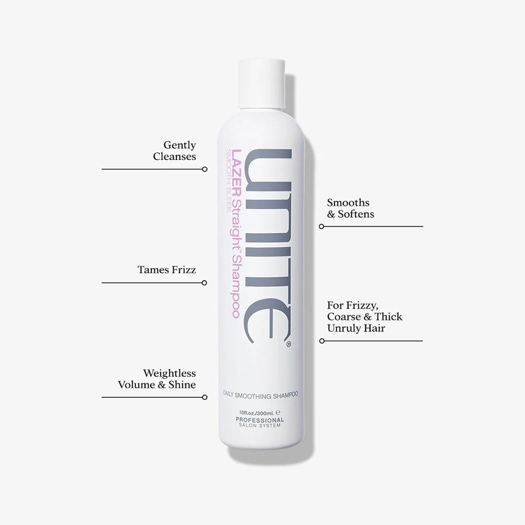 UNITE Hair - LAZER Straight Shampoo & Conditioner Set - Smooths, Softens & Controls Frizz - 10 Fl Oz & 8 Fl Oz