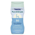 Coppertone Pure and Simple Zinc Oxide Mineral Sunscreen Lotion SPF 50, Water Resistant Sunscreen for Sensitive Skin, Hypoallergenic and Fragrance Free, 6 Fl Oz Bottle
