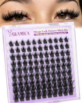 Fluffy Manga Lash Clusters - Wispy Natural Eyelash Extensions 10-16mm - Slightly Spiky
