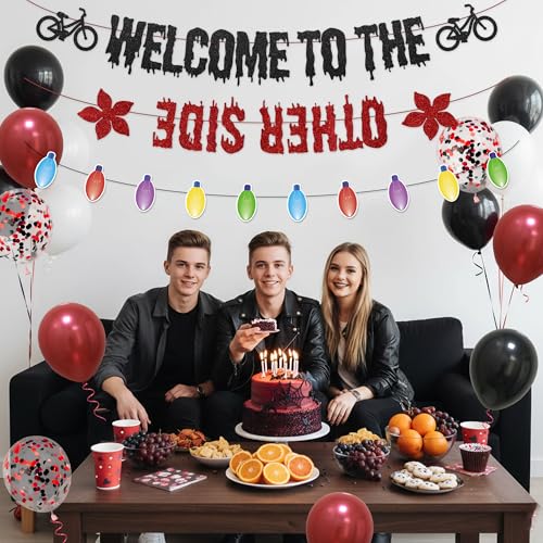 Halloween Party Banner and Decorations Set - Spooky Forest Theme with Balloons
