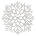 Snowflake Silver Vinyl Placemats Set of 4, 15 Inch Holiday Table Decor