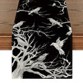 Halloween Table Runner 13x72 Inch Silver Polyester Home Party Decor