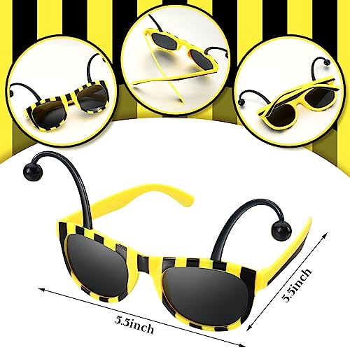 Halloween Bee Glasses Costume Accessory - Black & Yellow, 12 Pack - Bee / Black / 12