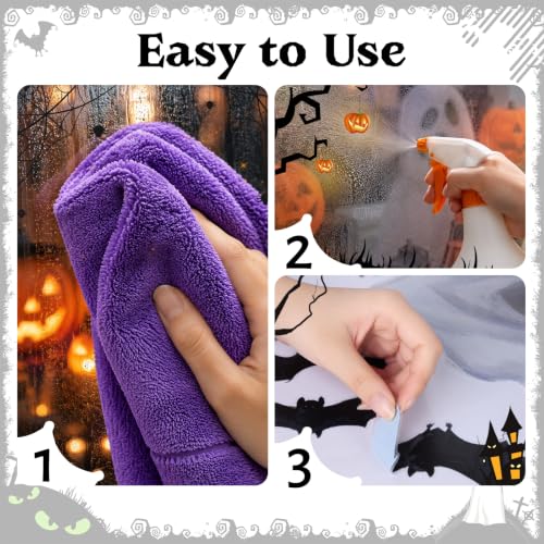Large Halloween Ghost Window Clings - Creepy Ghost Stickers for Window Decoration