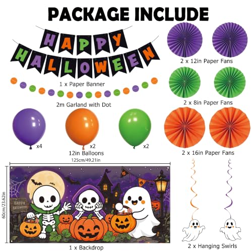 Halloween Car Decorations Trunk or Treat Party Supplies Set - Spooky Scene
