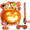 Halloween Pumpkin Piñata with Stick - 36.5 Inch Party Decorations
