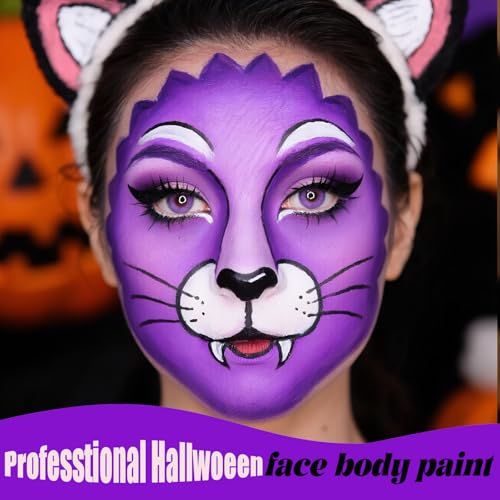 Purple Water-Based Body & Face Paint - Full Coverage Halloween SFX Makeup
