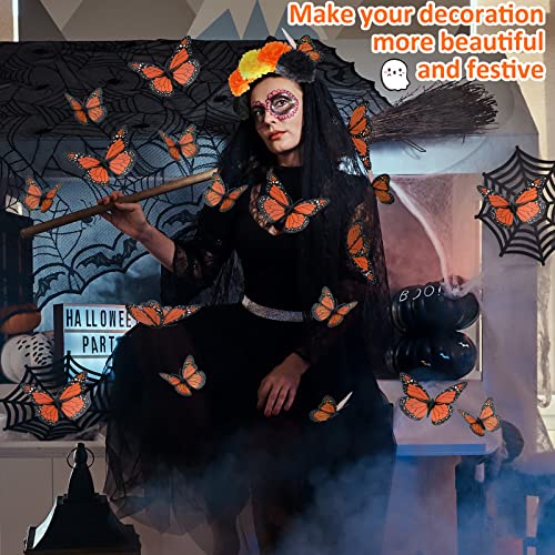Artificial Marigold Flower & Butterfly Decor Kit for Day of The Dead & Festivals