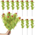 10 Pcs Lime Green Furry Christmas Tree Topper Decorations - Stylish Holiday Picks