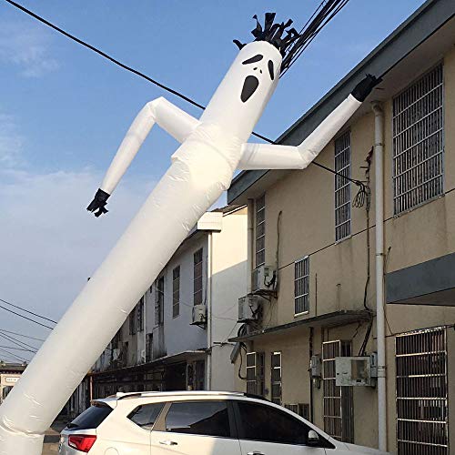 Halloween Ghost Inflatable Tube Man - 20ft Waving Arm Puppet for Business & Events
