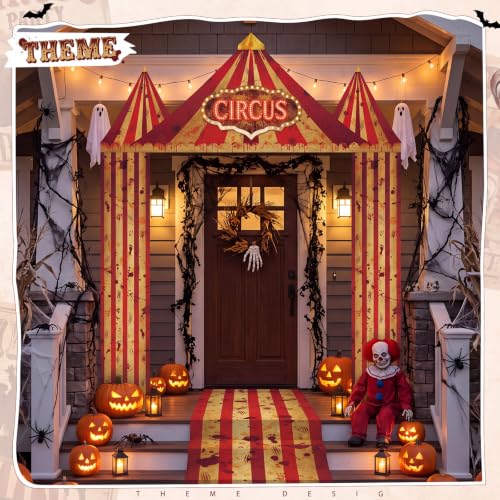 Carnival Circus Tent Decorations Party Set - Halloween Horror Variation