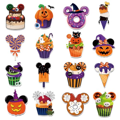 Halloween Refrigerator Magnets 16-Piece Candy Dessert Decor Set for Kitchen & Cabin