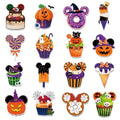 Halloween Refrigerator Magnets 16-Piece Candy Dessert Decor Set for Kitchen & Cabin